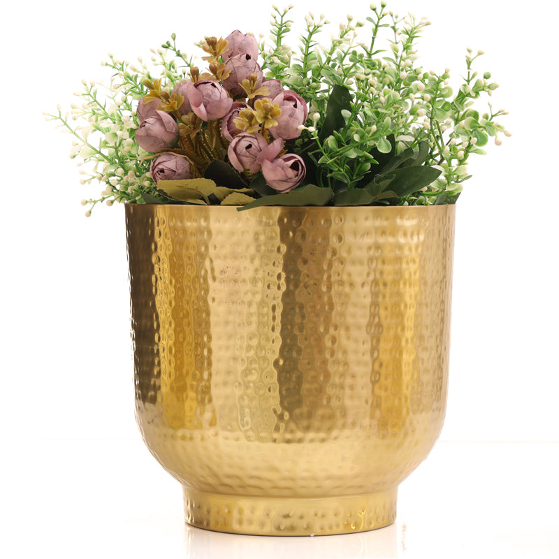 Buy Edo Hammered Golden Planter - Gold Pots & Planters from Vaaree