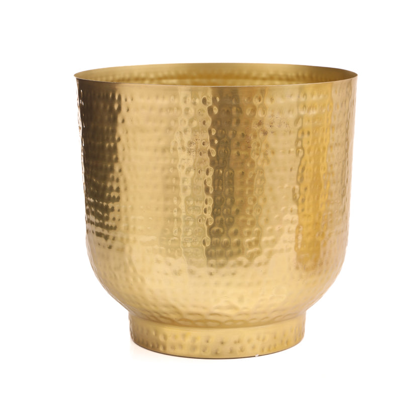 Buy Edo Hammered Golden Planter - Gold Pots & Planters from Vaaree