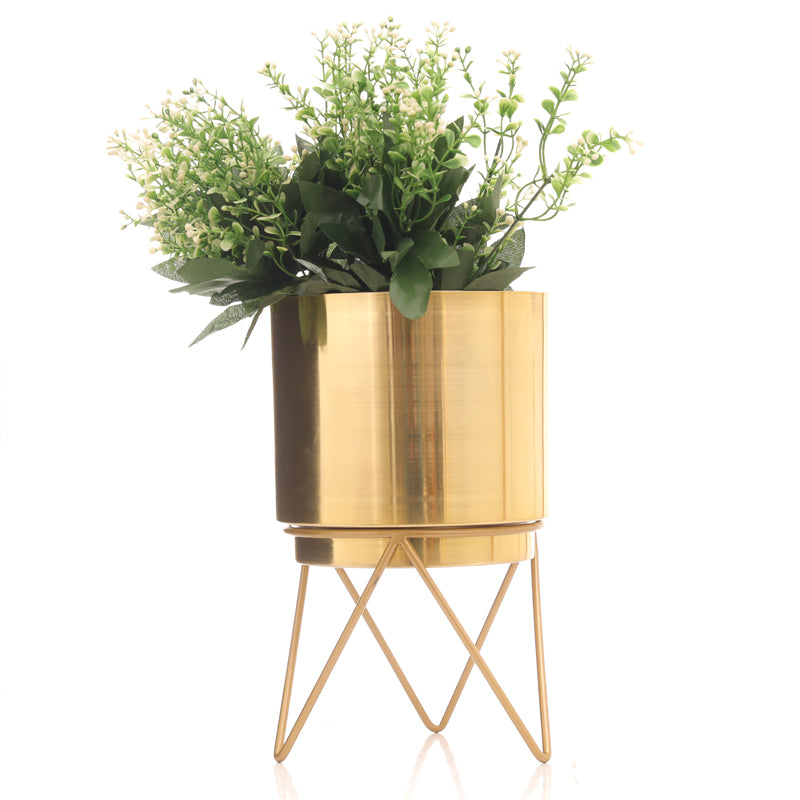 Buy Teodora Planter - Gold Pots & Planters from Vaaree