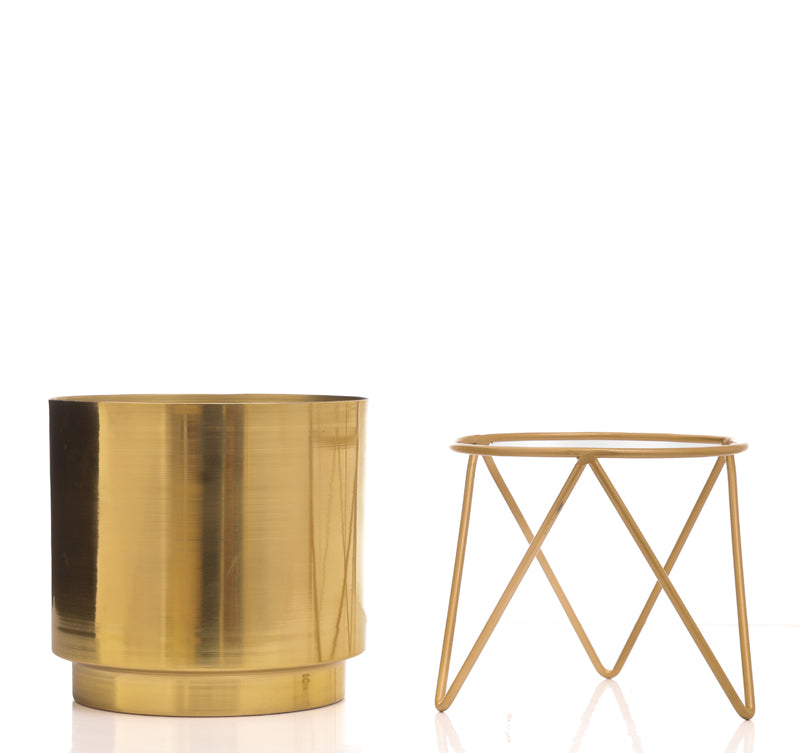 Buy Teodora Planter - Gold Pots & Planters from Vaaree