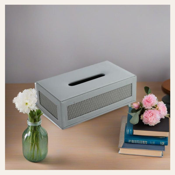 Tissue Holder - Arbo Vegan Leather Tissue Box - Grey