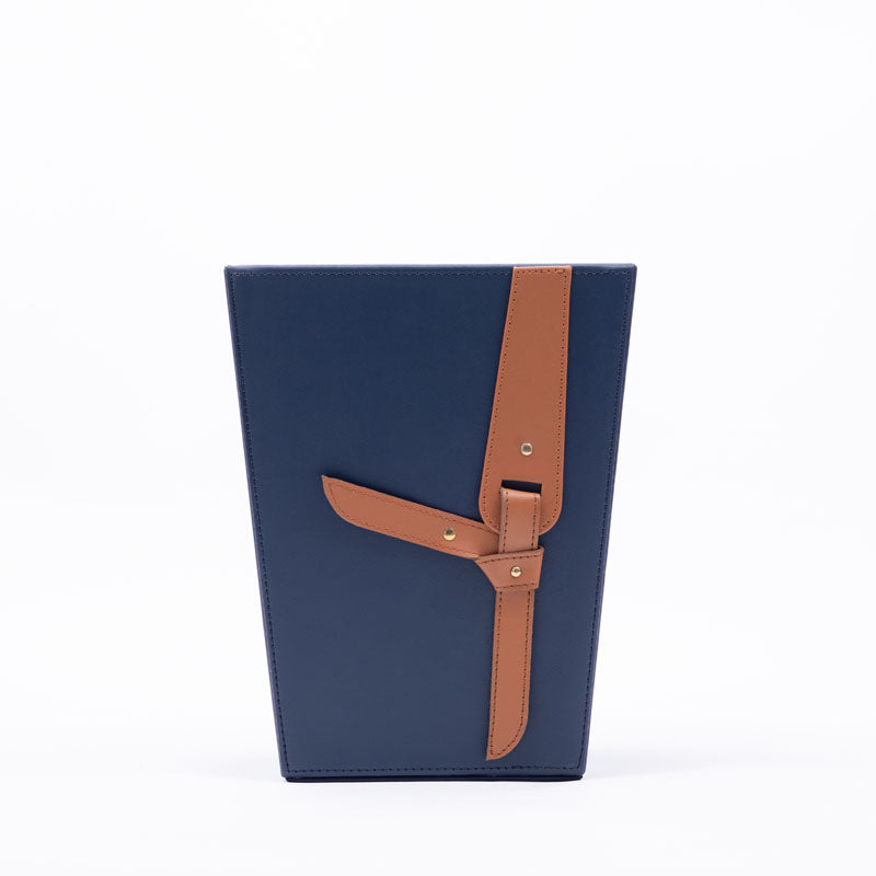 Buy Mona Vegan Leather Dustbin - Navy Blue Dustbin from Vaaree