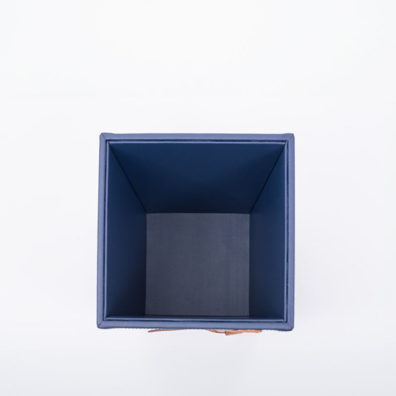 Buy Mona Vegan Leather Dustbin - Navy Blue Dustbin from Vaaree