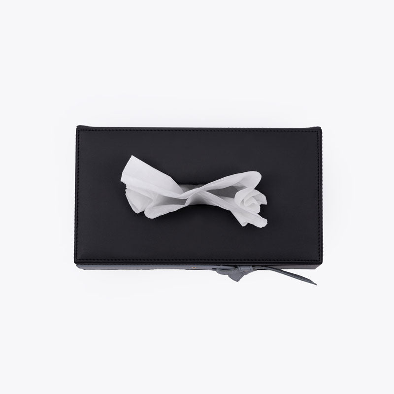 Buy Mona Vegan Leather Tissue Box - Black Tissue Holder from Vaaree