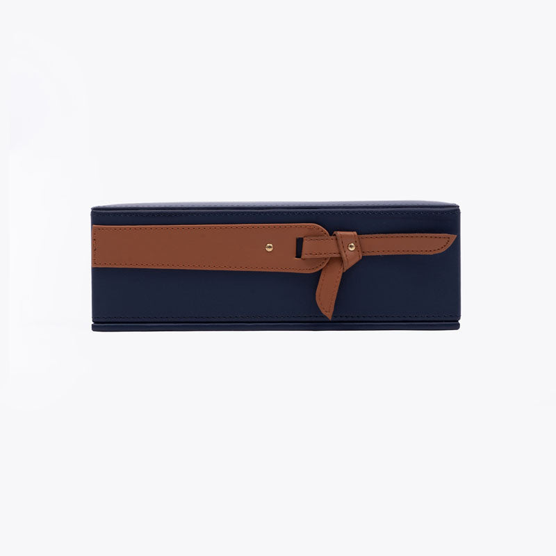 Buy Mona Vegan Leather Tissue Box - Navy Blue Tissue Holder from Vaaree