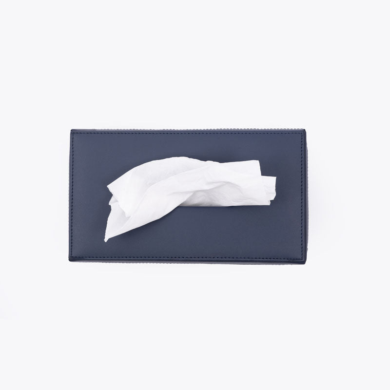 Buy Lorae Vegan Leather Tissue Box - Blue Tissue Holder from Vaaree