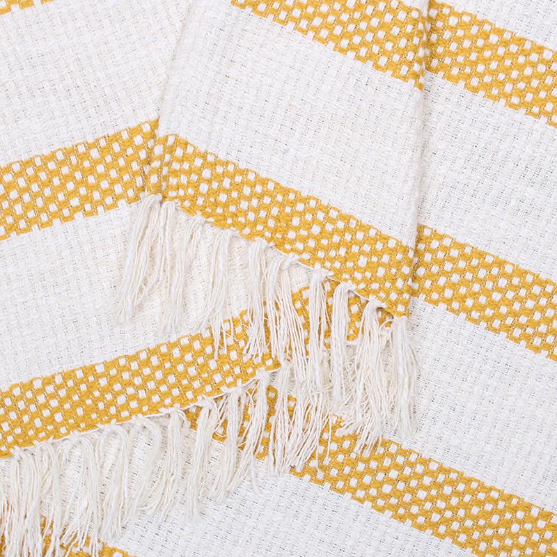 Buy Ardella Cotton Throw - Yellow Throws from Vaaree