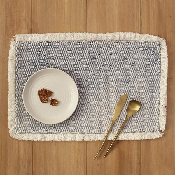 Buy Alysanne Cotton Placemat - Blue Online in India | Table Mat on Vaaree