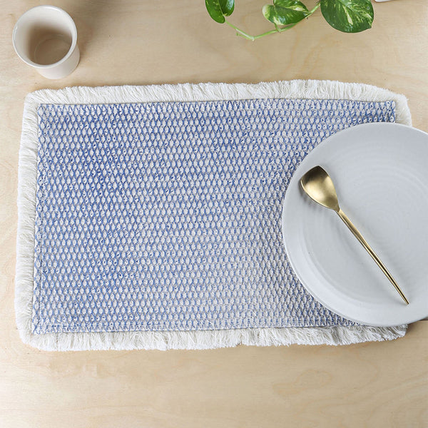 Table Mat - Akasam Placemat (Blue) - Set Of Two