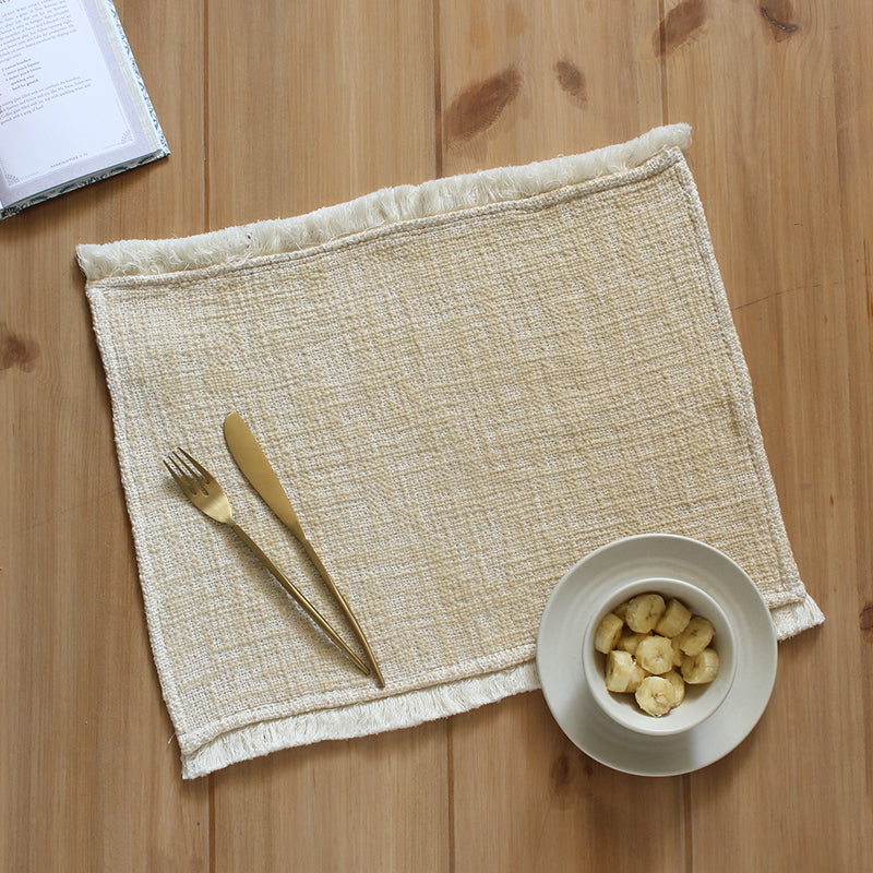 Table Mat - Matsya Vala Placemat (Beige) - Set Of Two