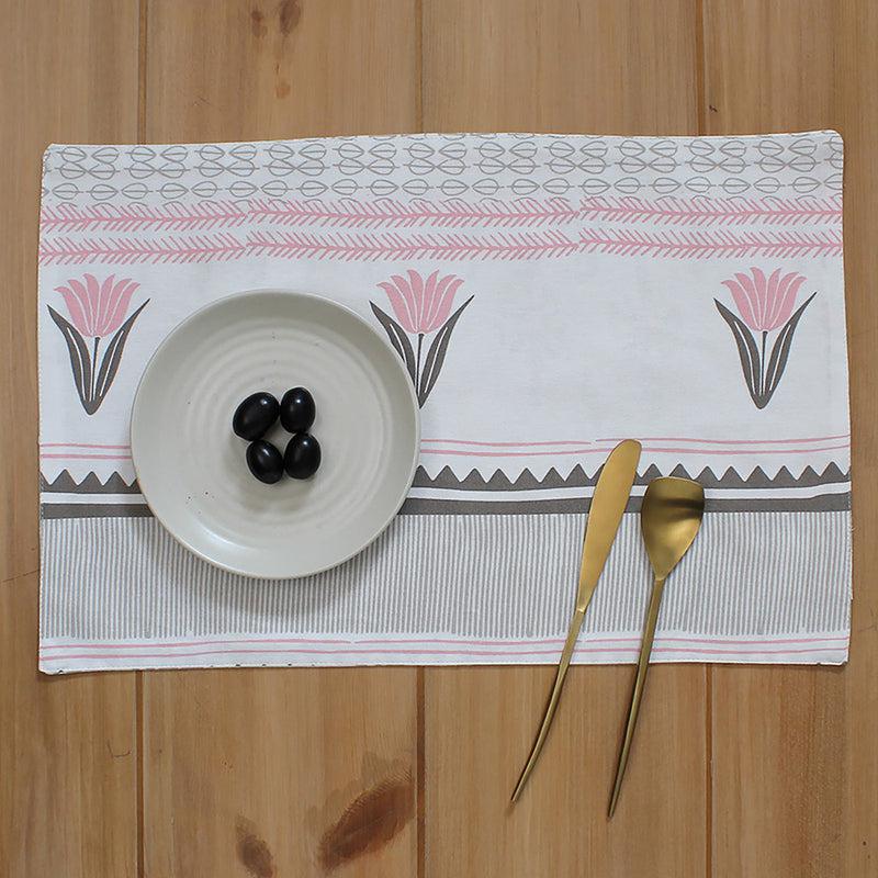 Buy Mrinaal Floral Placemat (Pink) - Set Of Two Table Mats from Vaaree