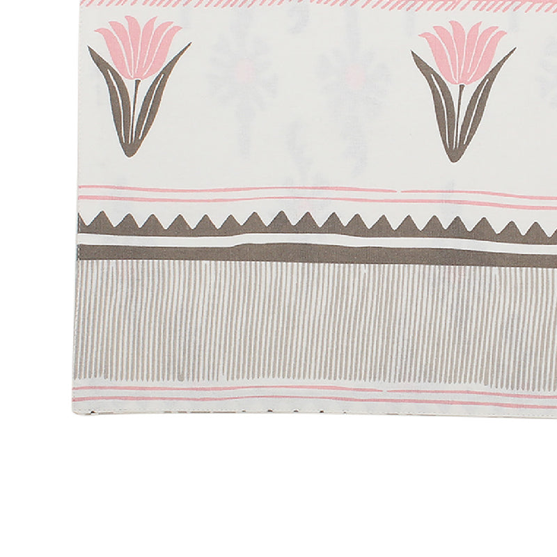 Table Mat - Mrinaal Floral Placemat (Pink) - Set Of Two