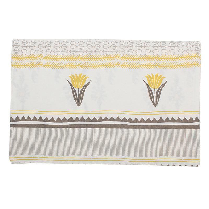 Buy Mrinaal Floral Placemats (Yellow) - Set Of Two Table Mats from Vaaree