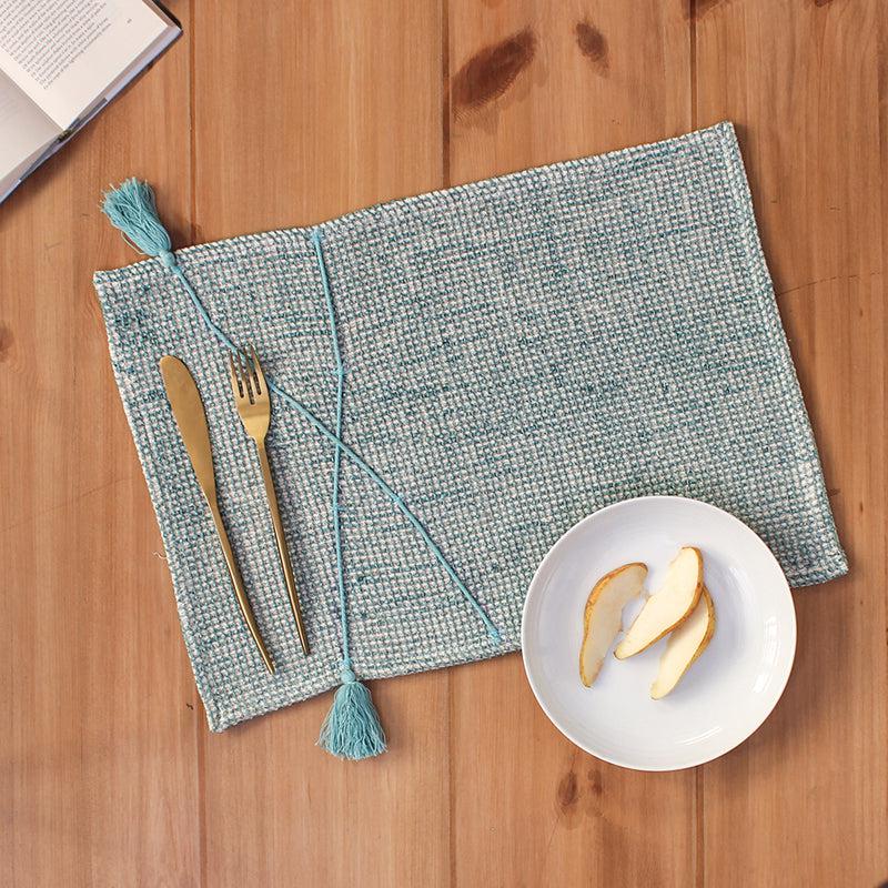 Buy Raalhu Placemat (Blue) - Set Of Two Table Mats from Vaaree