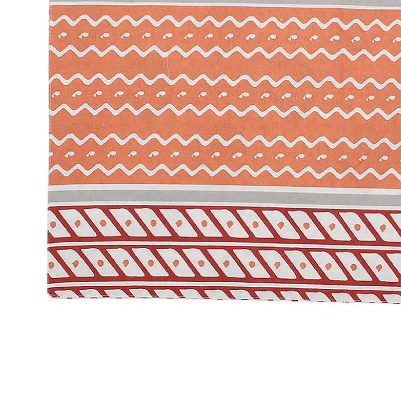 Table Mat - Sarovar Ethnic Placemat (Red) - Set Of Two