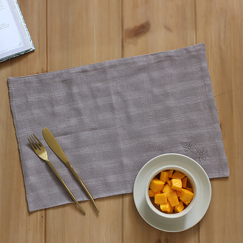 Table Mat - Spice Garden Placemat (Grey) - Set Of Two