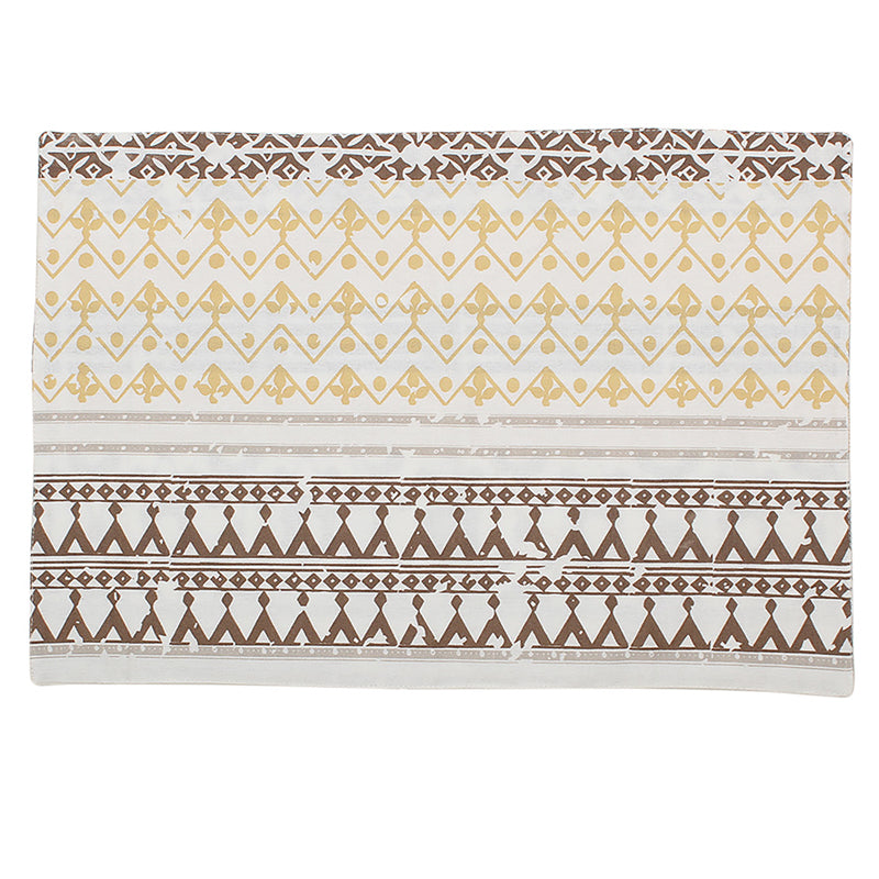 Table Mat - Valleri Ethnic Placemat (Yellow) - Set Of Two