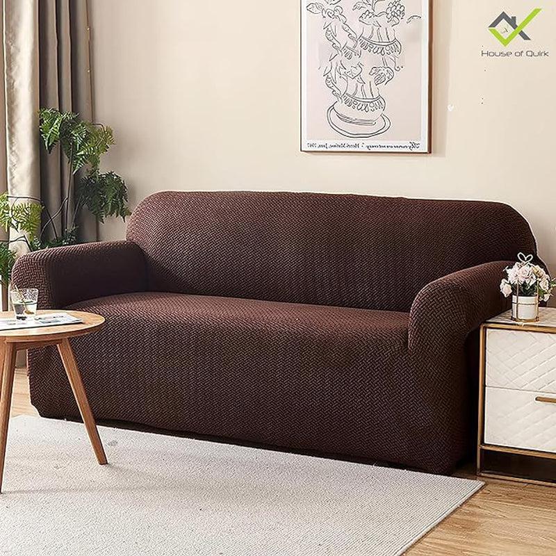 Buy Rubina Polar Fleece Sofa Cover - Brown Sofa Cover from Vaaree