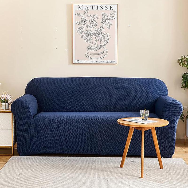 Buy Rubina Polar Fleece Sofa Cover - Navy Blue Sofa Cover from Vaaree