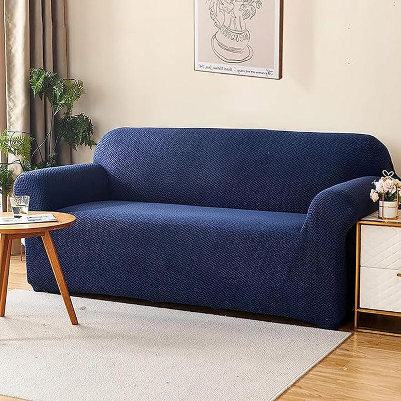 Buy Rubina Polar Fleece Sofa Cover - Navy Blue Sofa Cover from Vaaree