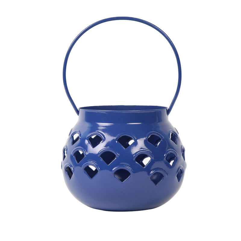 Buy Marakki Matki Tealight Candle Holder (Yellow & Blue) - Set Of Two Candle Holders from Vaaree