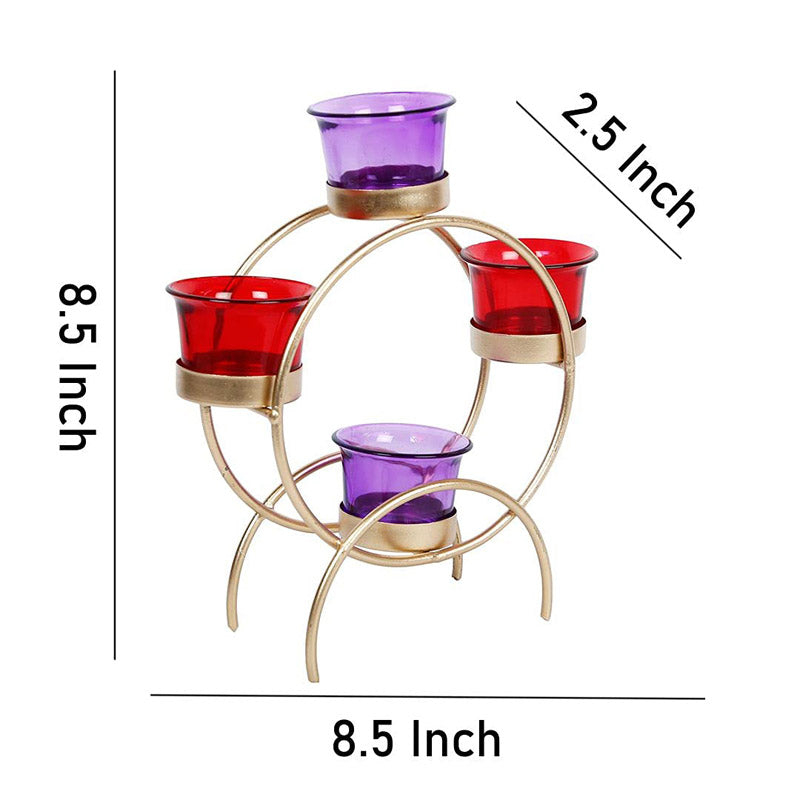 Buy Lasna Glass Tealight Candle Holder - Five Piece Set Candle Holders from Vaaree