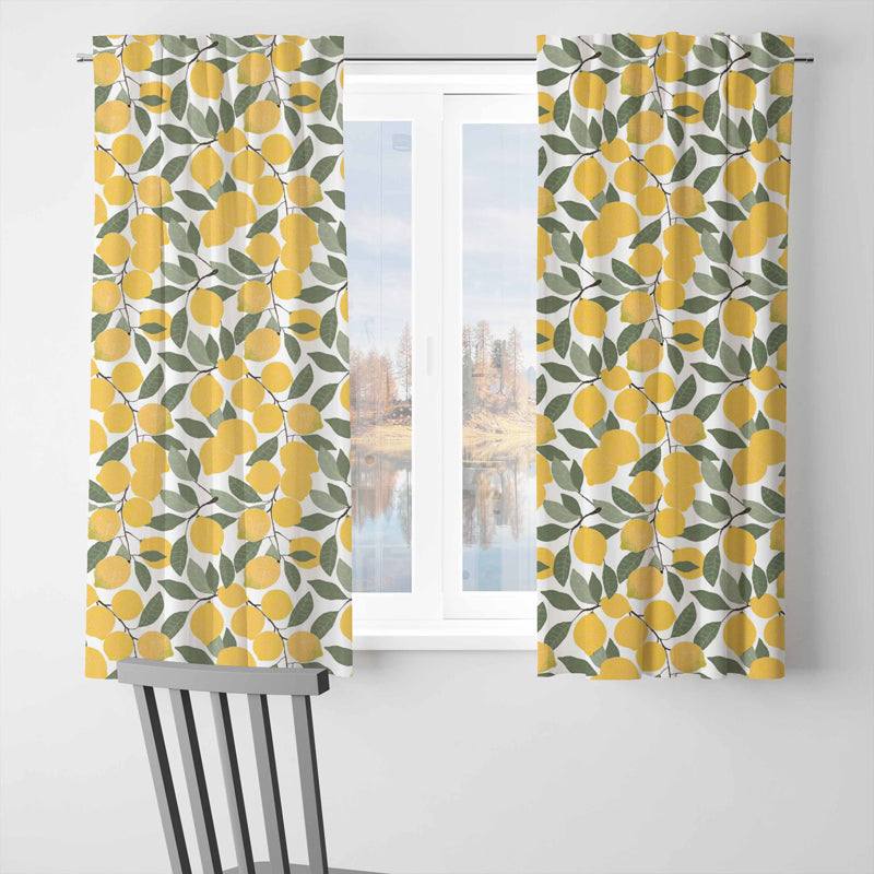 Buy Erica Floral Print Translucent Curtain - Set Of Two Curtains from Vaaree