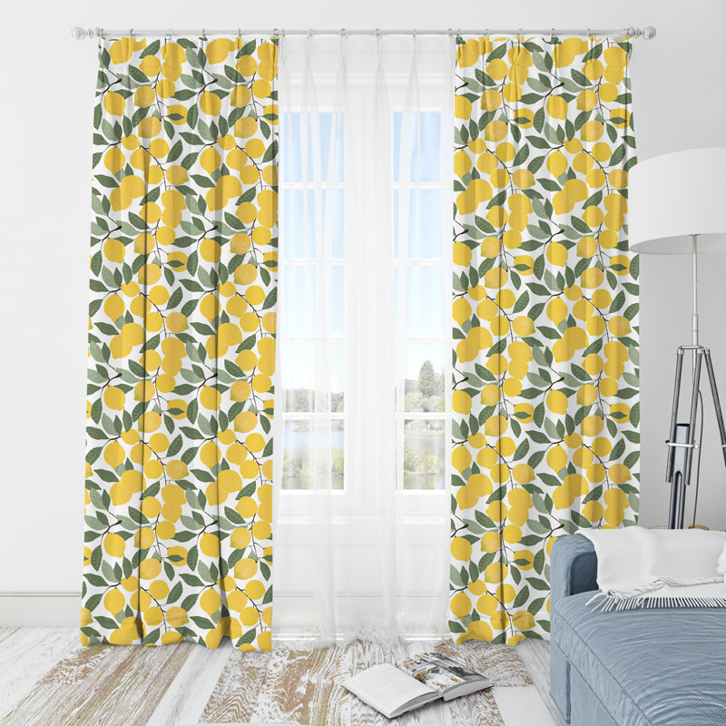 Buy Erica Floral Print Translucent Curtain - Set Of Two Curtains from Vaaree