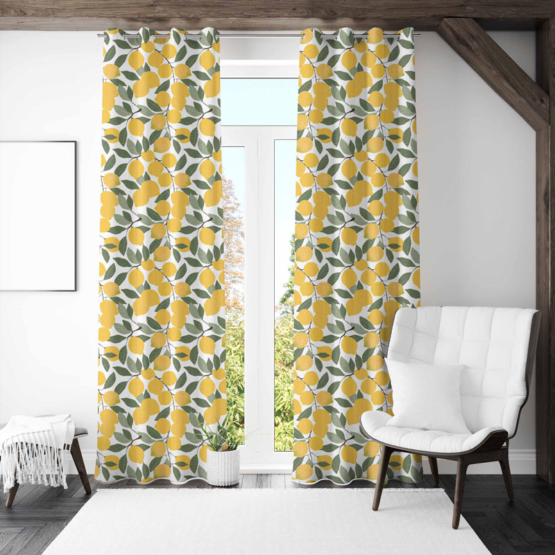 Buy Erica Floral Print Translucent Curtain - Set Of Two Curtains from Vaaree