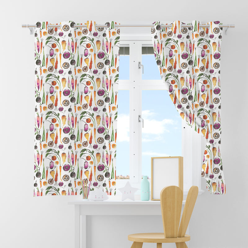 Buy Veggie Print Translucent Curtain Curtains from Vaaree