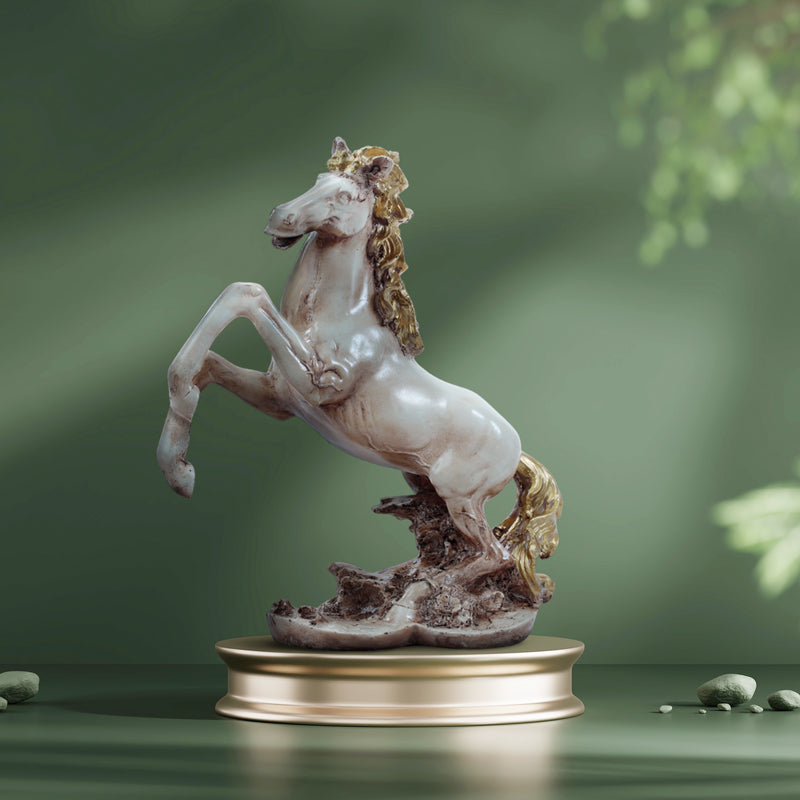 Buy Royal Stallion Hop Showpiece - Grey Showpieces from Vaaree