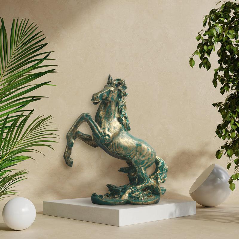 Buy Royal Stallion Hop Showpiece - Green Showpieces from Vaaree