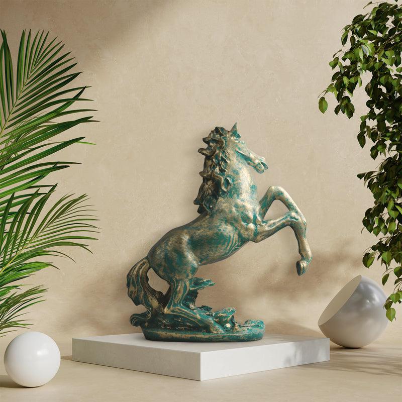 Buy Royal Stallion Hop Showpiece - Green Showpieces from Vaaree