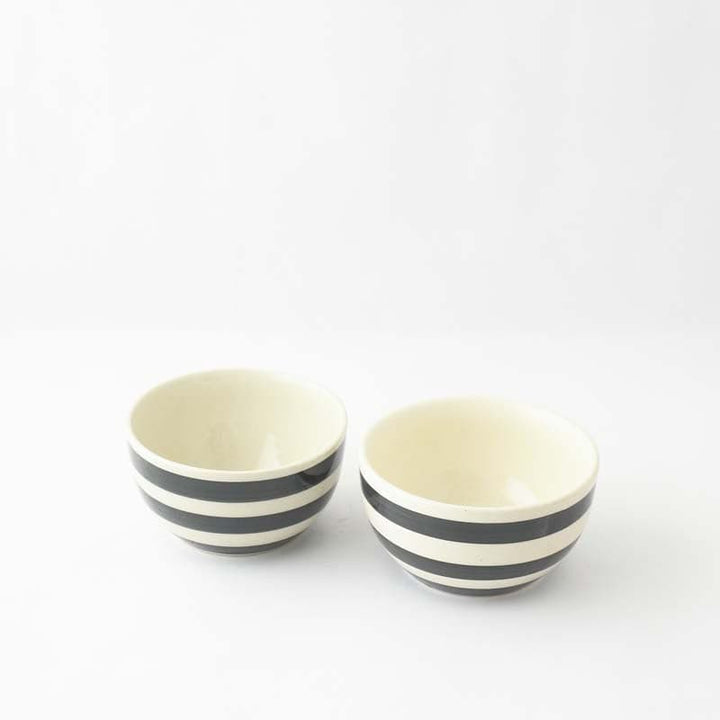 Buy Navy Stripes Ceramic Bowl - Set Of Two at Vaaree online | Beautiful Bowl to choose from