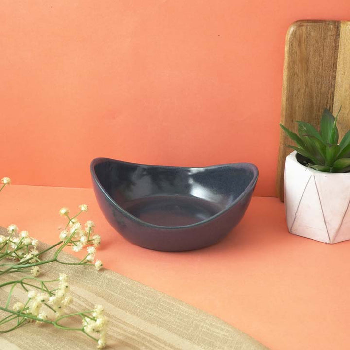 Buy Earthy Blue Oval Serving Bowl at Vaaree online | Beautiful Serving Bowl to choose from