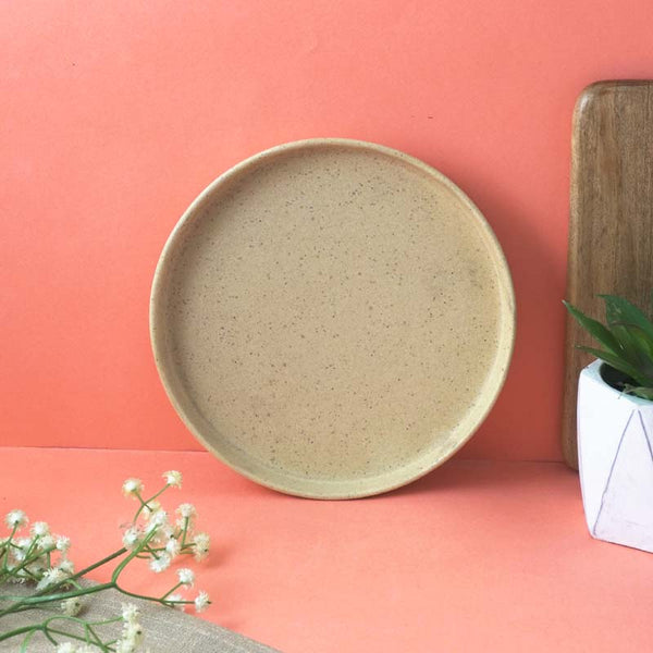 Buy Earthy Basic Rim Quarter Plate at Vaaree online | Beautiful Quarter Plate to choose from