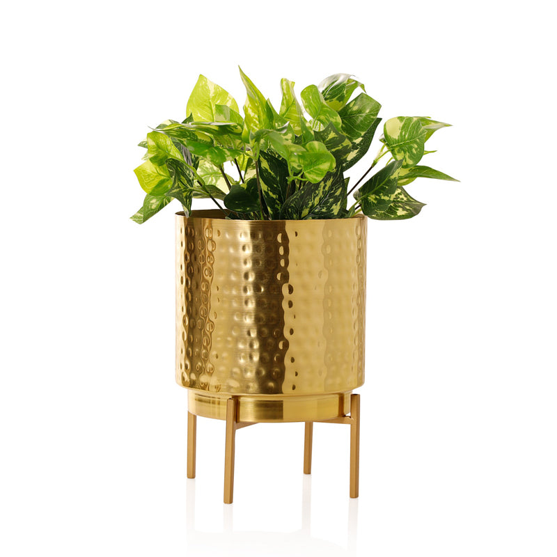 Buy Vida Ember Hammered Planter - Gold Pots & Planters from Vaaree