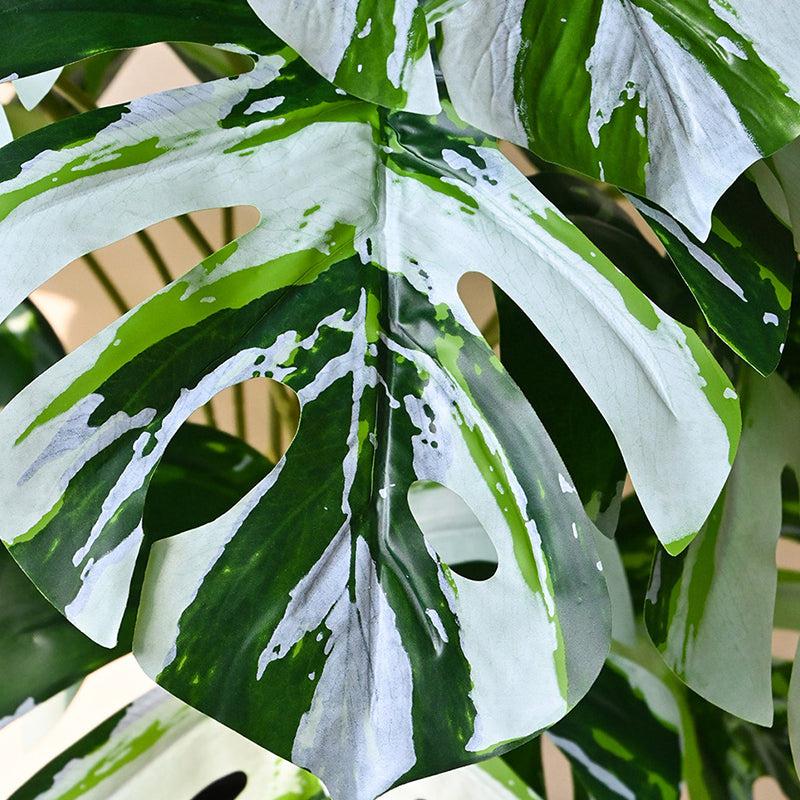 Buy Faux Everlasting Callium Monstera Plant With Pot - 2.6 Feet Artificial Plants from Vaaree