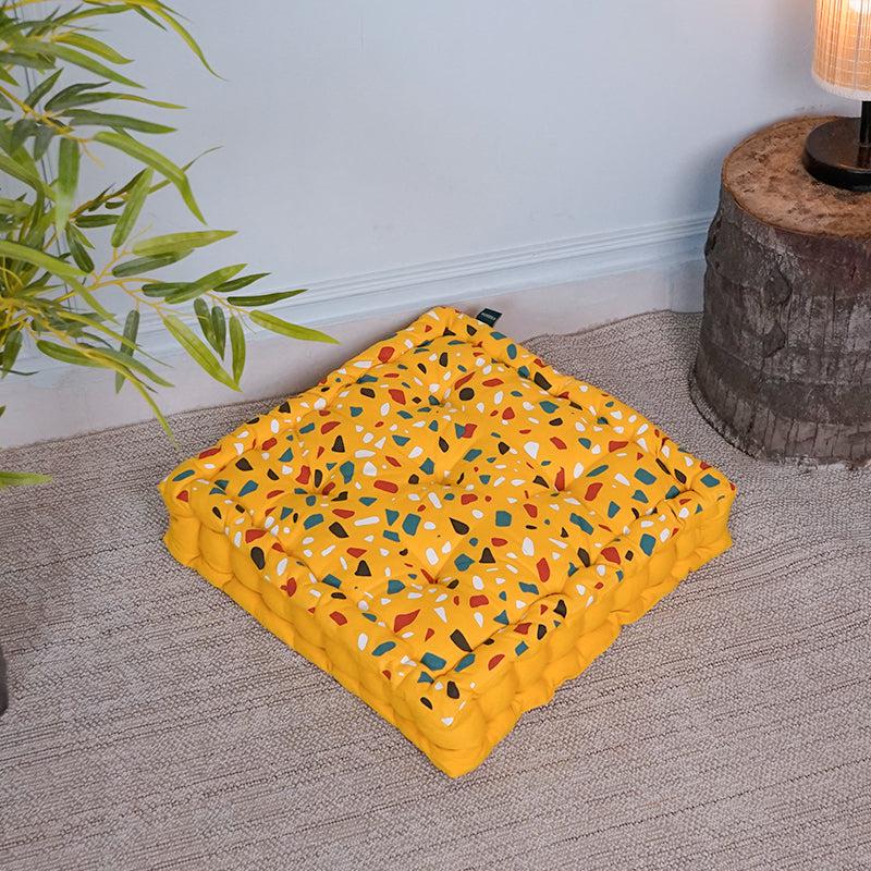 Buy Narnia Floor Cushion - Yellow Floor Cushions from Vaaree