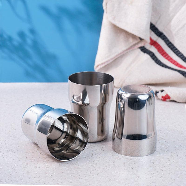 Jenvo Stainless Steel Tumbler (300 ML) - Set Of Six