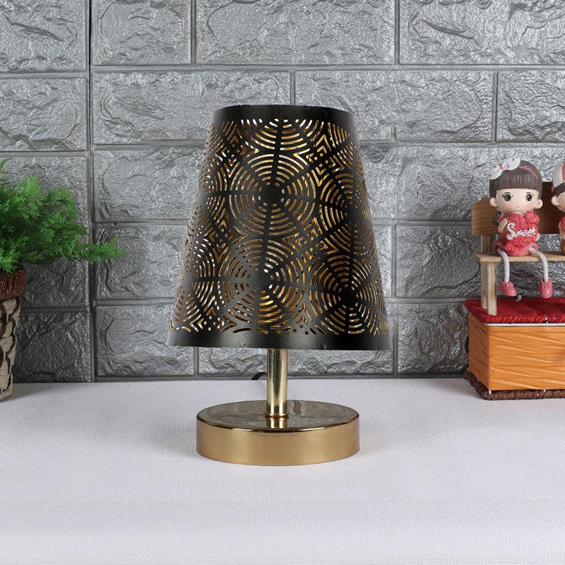 Buy Alba Etched Table Lamp - Black Table Lamp from Vaaree