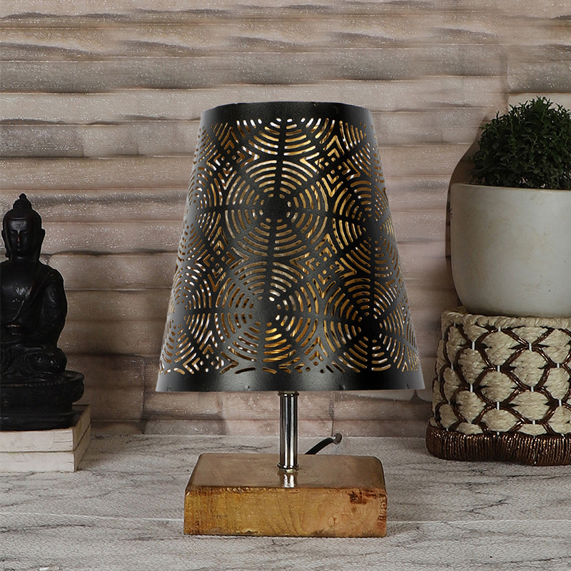 Table Lamp - Niksha Etched Table Lamp - Black