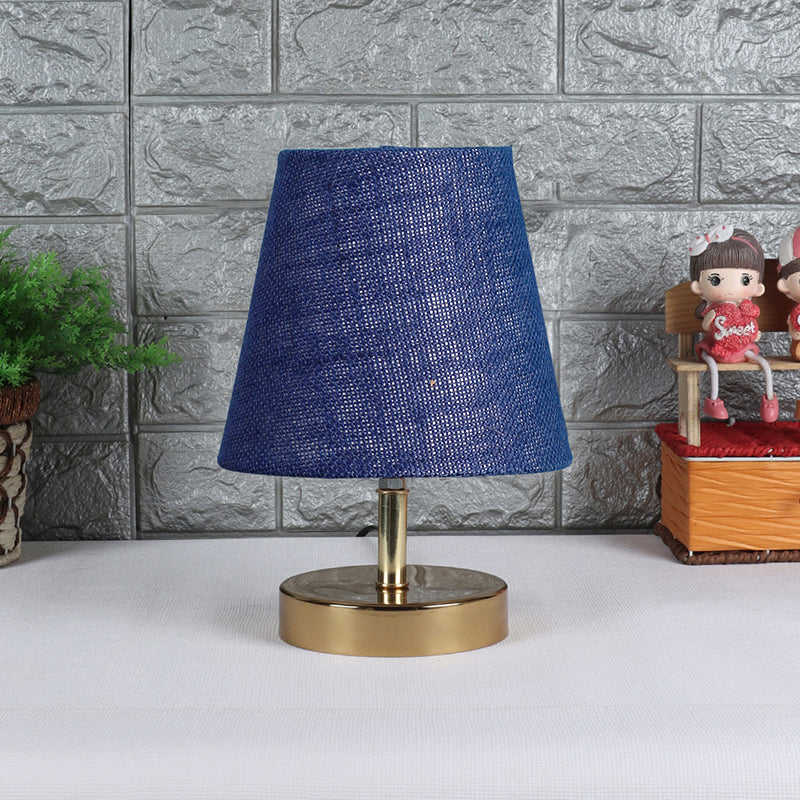 Table Lamp - Alba Table Lamp With Jute Shade - Blue