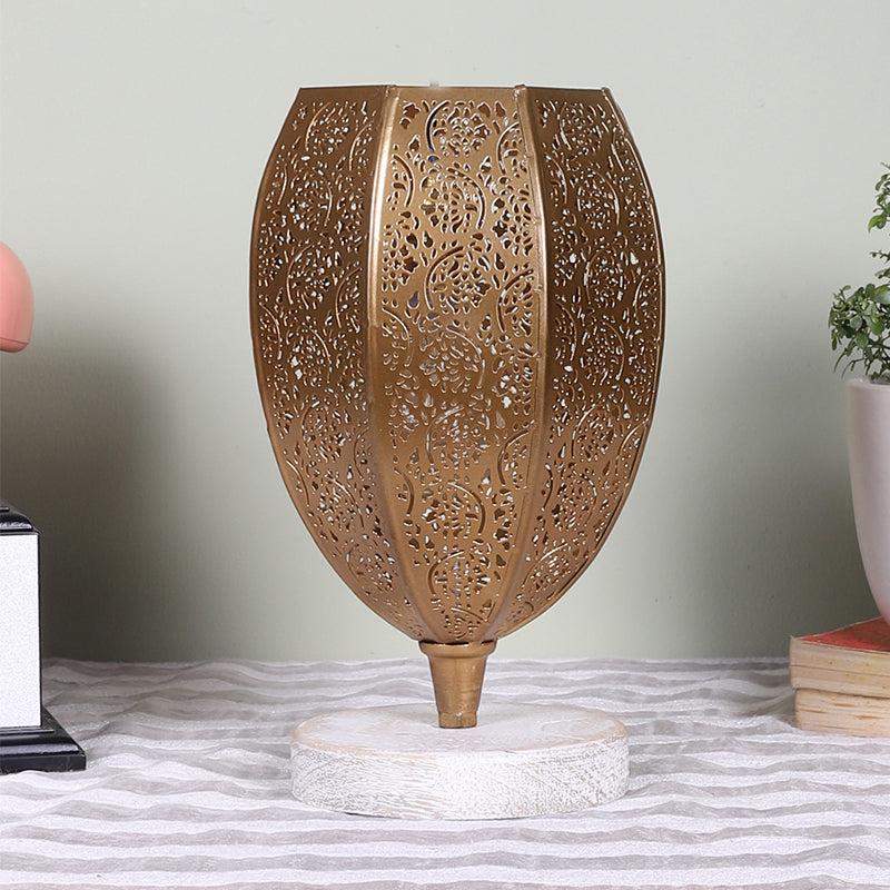 Buy Mehela Etched Table Lamp With White Base Table Lamp from Vaaree