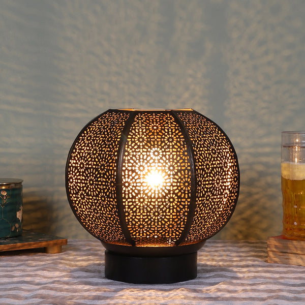 Table Lamp - Jwaala Round Etched Table Lamp