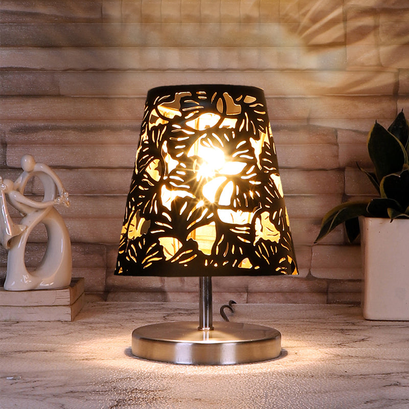 Table Lamp - Vidro Flora Etched Table Lamp - Black