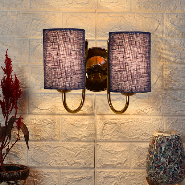 Wall Lamp - Veda Duo Cylindrical Wall Lamp - Blue