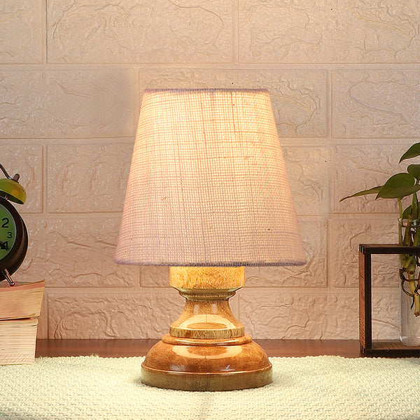 Table Lamp - Harolda Table Lamp With Jute Shade - White