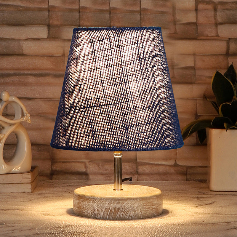 Table Lamp - Renvo Table Lamp With Jute Shade - Blue