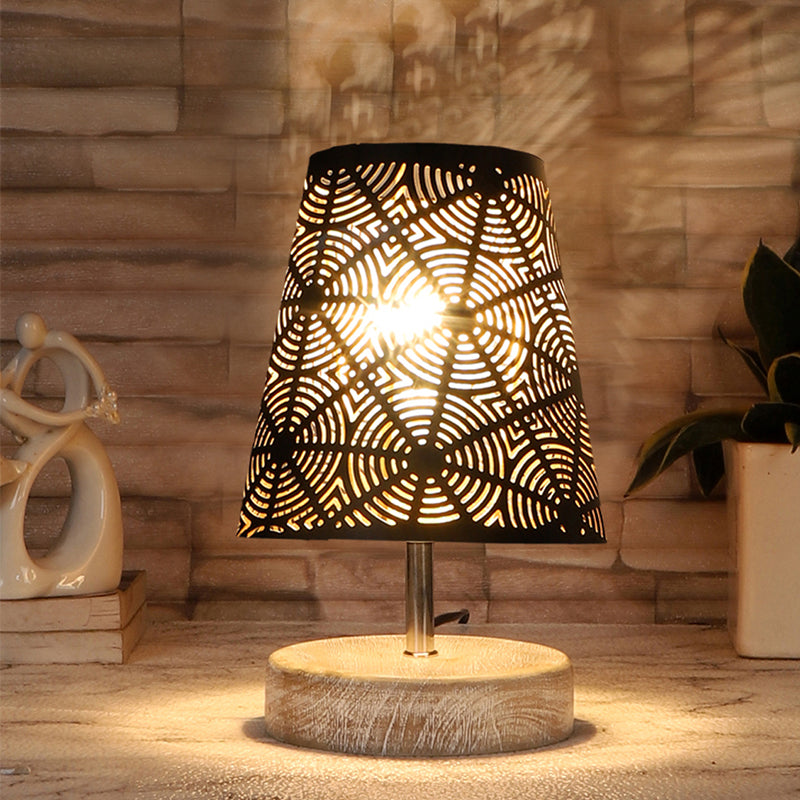 Table Lamp - Rexa Etched Table Lamp - Black